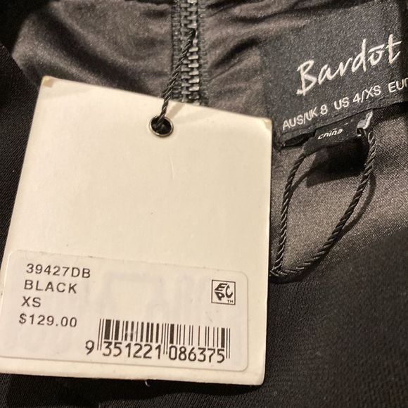 Bardot Black Midi Dress Size 4 NWT - Picture 6 of 8